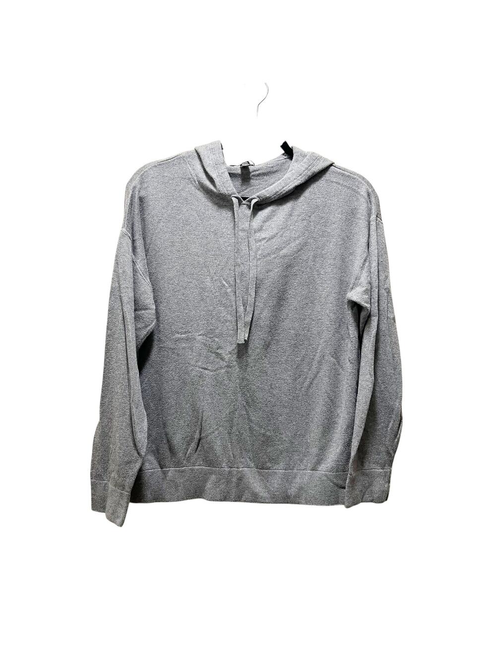 Hilary Radley Sweatshirt Hoodie Gray Cotton Long Sleeve Pullover Sweater Sz M